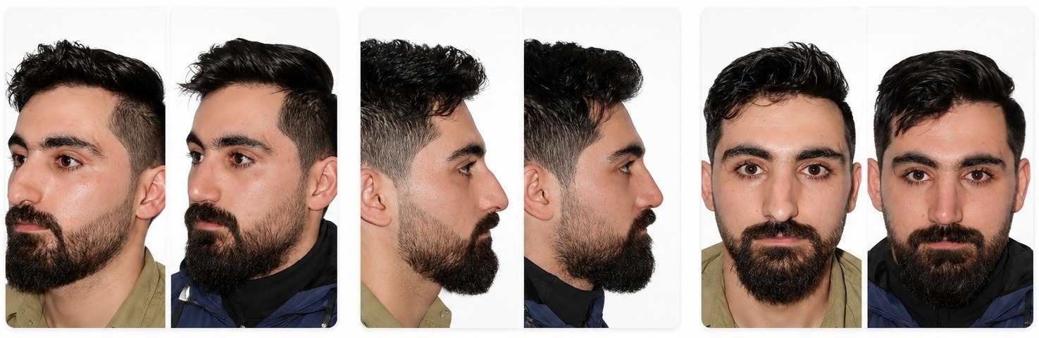 Before and after rhinoplasty results