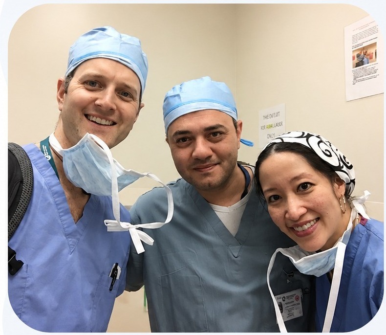 Dr. Ahmed Walaa with medical colleagues