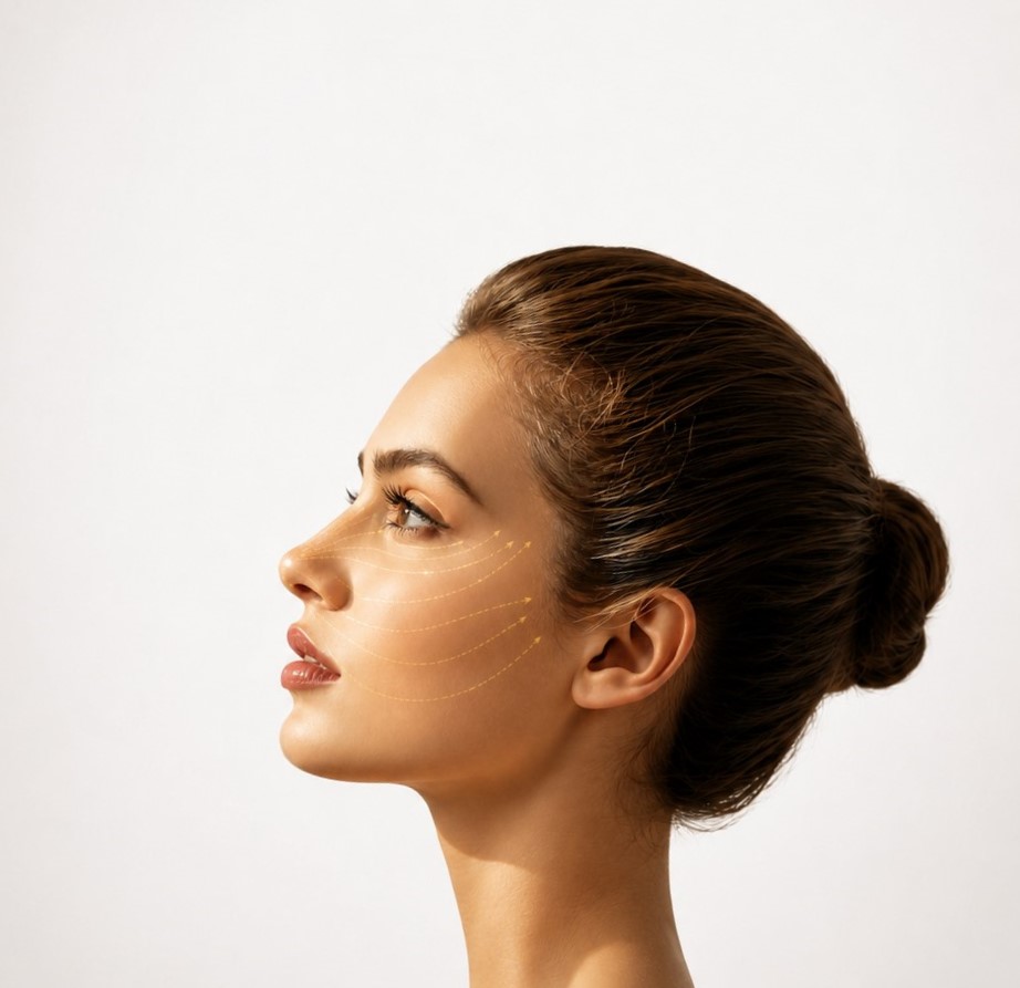 Medical nose anatomy illustration